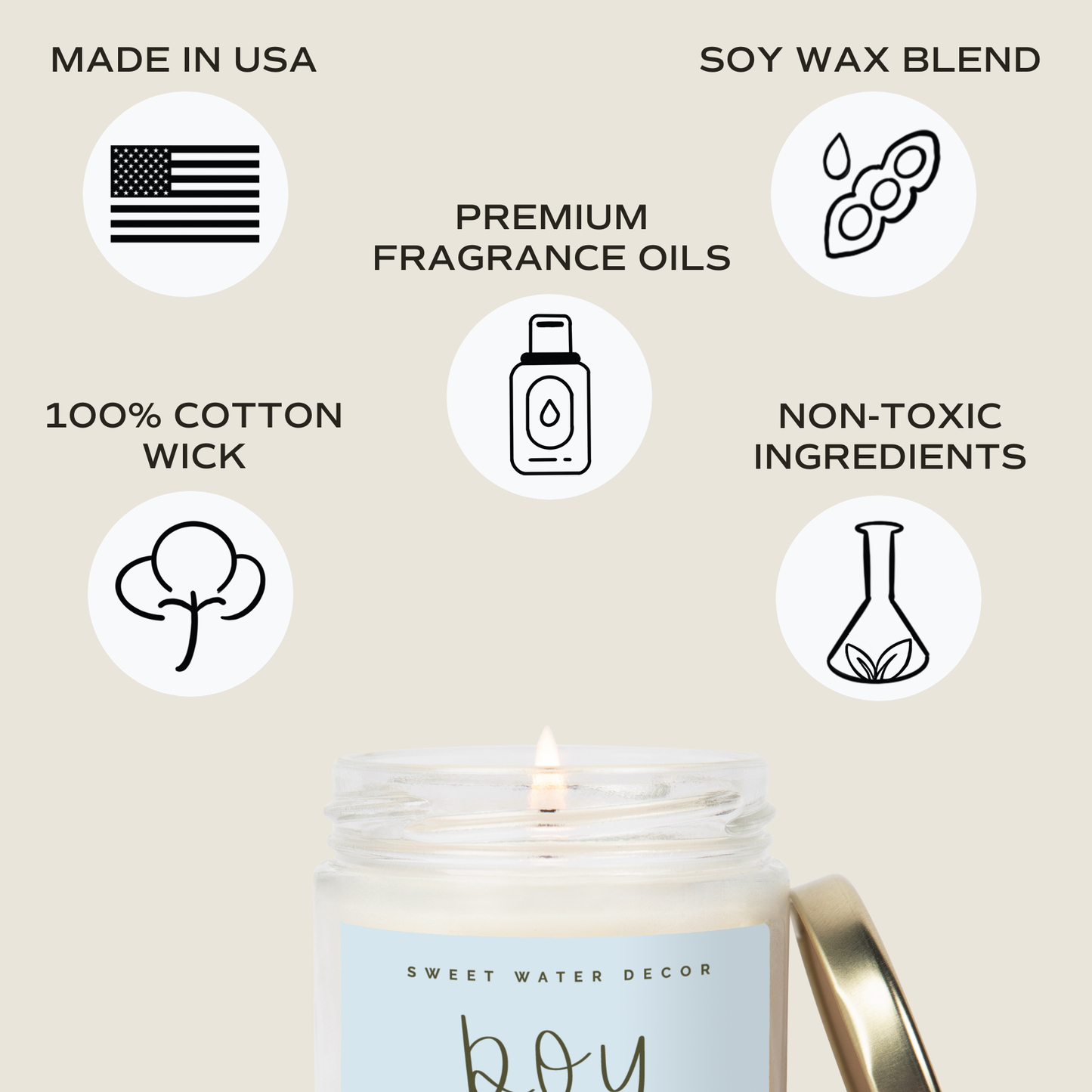 Boy Mom 9 oz Soy Candle