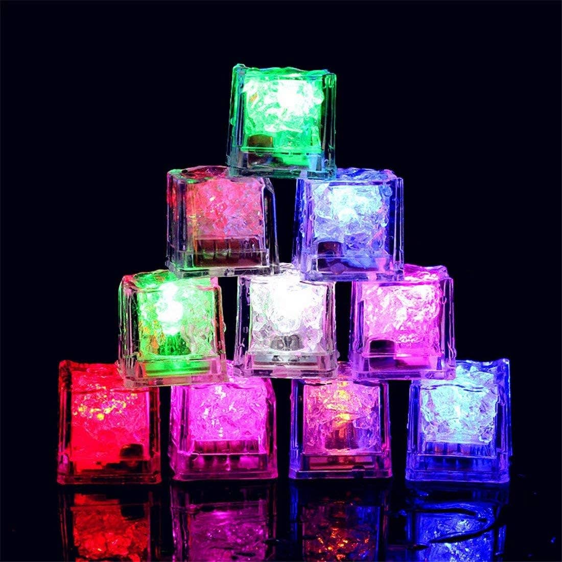 Freeze-able Flashing Multi-color or Diamond White Ice Cubes