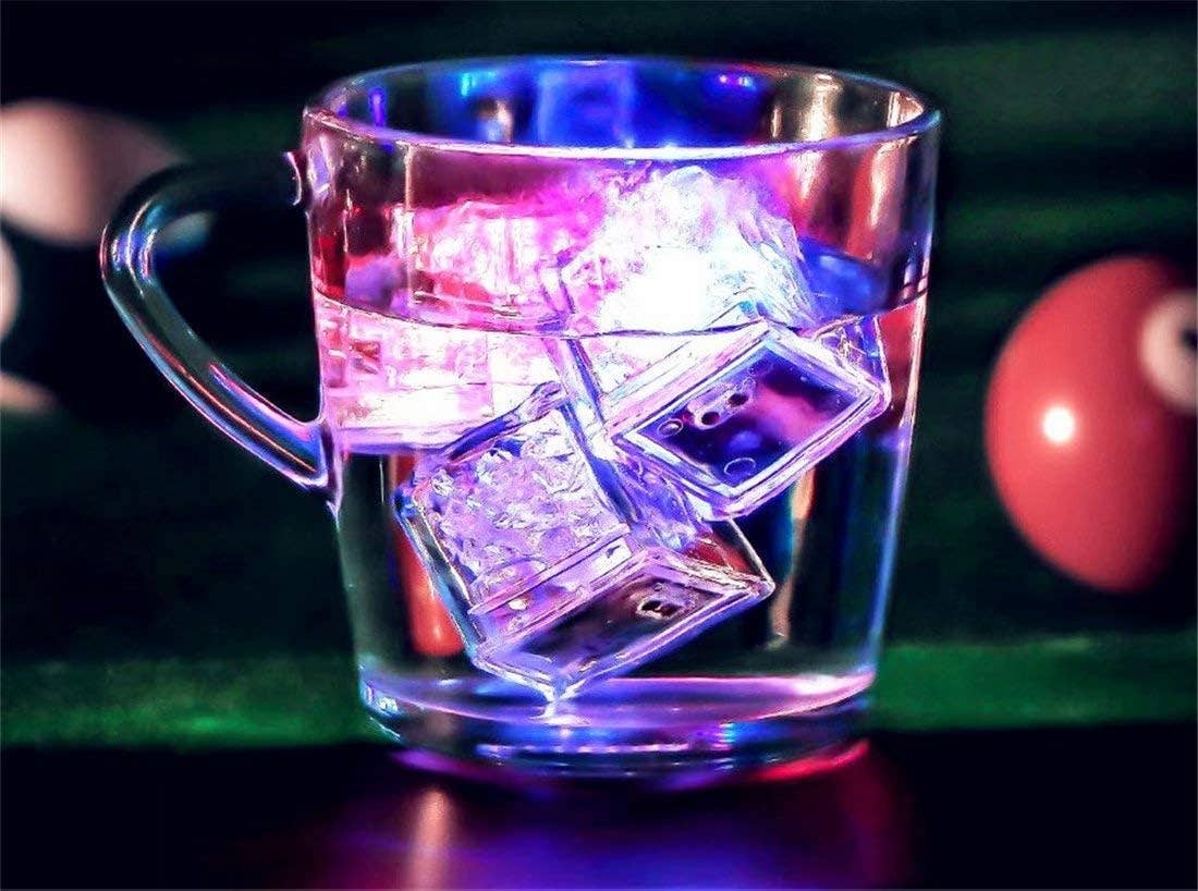 Freeze-able Flashing Multi-color or Diamond White Ice Cubes