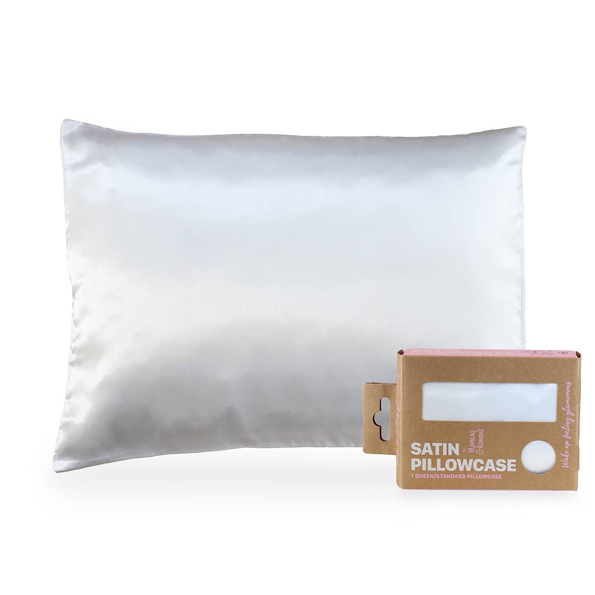 Single SATIN PILLOWCASE- Standard/ Queen