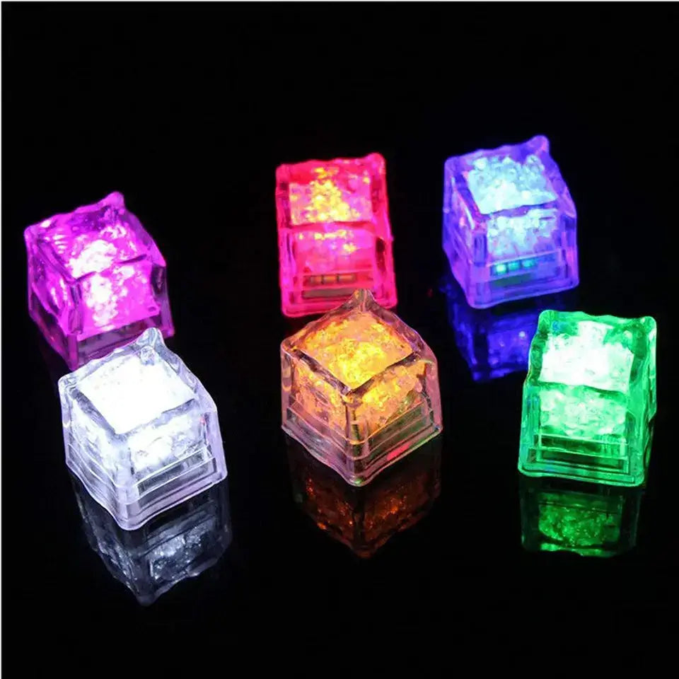 Freeze-able Flashing Multi-color or Diamond White Ice Cubes