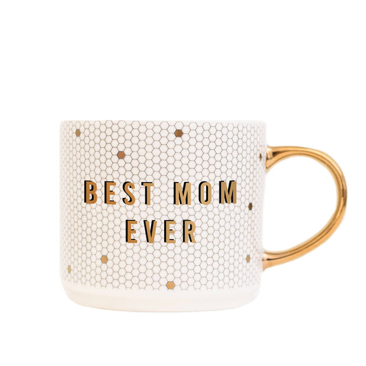 Best Mom Ever Gold Tile Coffee Mug