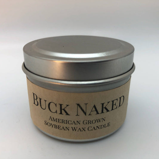 Buck Naked Soy Wax Candle | 2 oz Travel Tin