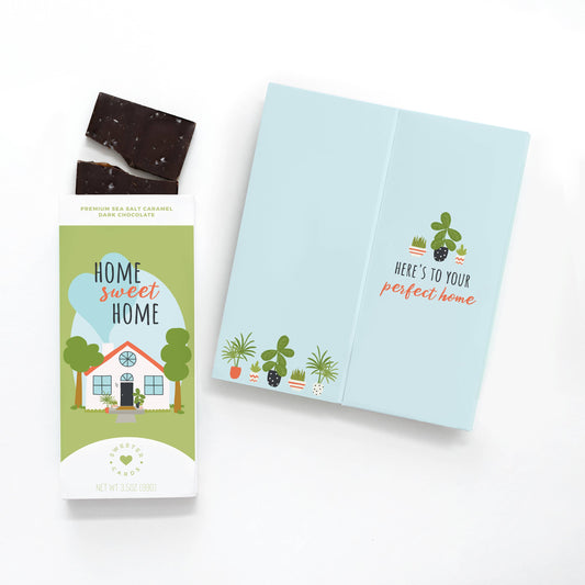 Home Sweet Home Greeting Card with Chocolate Bar INSIDE!